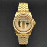 34MM NH05 Watch Case bezel insert ring sapphire glass stainless steel screw in crown women's watch case, suitable for NH05 NH06 movement