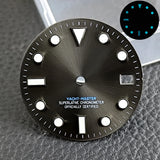 28.5mm blue lume NH35 NH34 Dial Single Calendar Submariner style with Hands Watches accessory