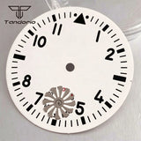 ETA6498 Watch case ST3621 42mm Manual Winding Pilot+37mm Dial Set Sapphire Transparent Back 5ATM