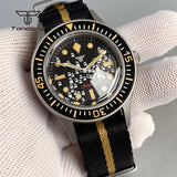 50-Fathoms Tandorio TD223M 40mm MIyota 8215 Automatic Domed Sapphire 20ATM Diver Green Luminous