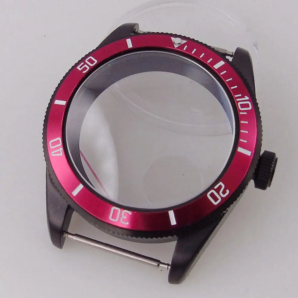 39mm PVd Black Rose Gold Dive Watch Case BB58 Mod 20BAR Waterproof Dome Sapphire Glass 39mm Black Bay Watch Case for NH34 NH35 NH36 NH70 ETA2824 PT5000 Watch Parts (Copy)