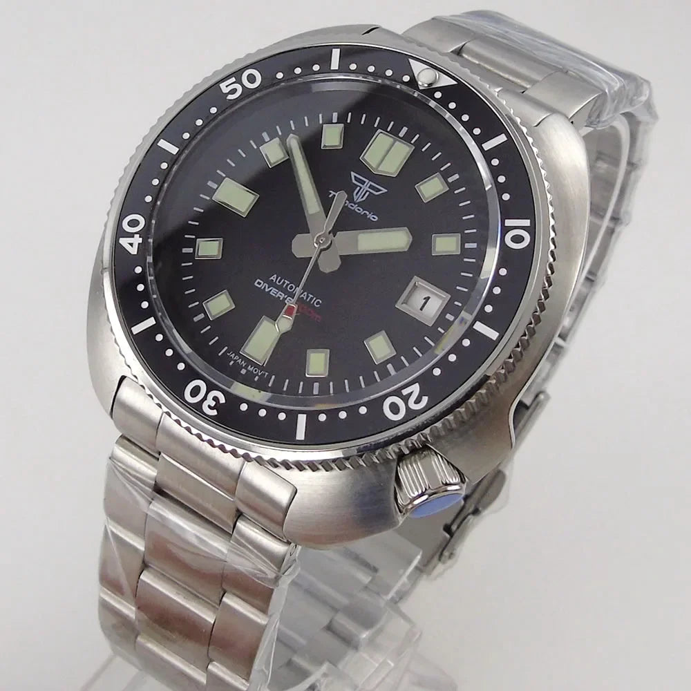 PT5000 Turtle Dive Watch Tandorio TD239P 120 Clicks 3.8 Crown Super Luminous Dial Sapphire 20Bar Japan NH35