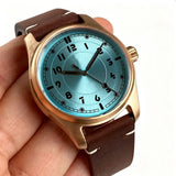 CUSN8 Solid Bronze Pilot 39mm Tandorio TD147N Miyota8215 PT5000 Sapphire 20ATM Number Dial Vintage