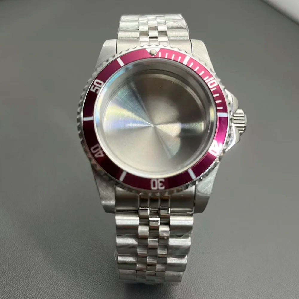 Retro Diver case 39mm,10bar waterproof stainless steel sapphire crystal case, suitable for NH34, NH35, NH36 mechanical movement accessories