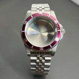 Retro Diver case 39mm,10bar waterproof stainless steel sapphire crystal case, suitable for NH34, NH35, NH36 mechanical movement accessories