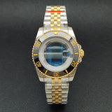 34MM NH05 Watch Case bezel insert ring sapphire glass stainless steel screw in crown women's watch case, suitable for NH05 NH06 movement