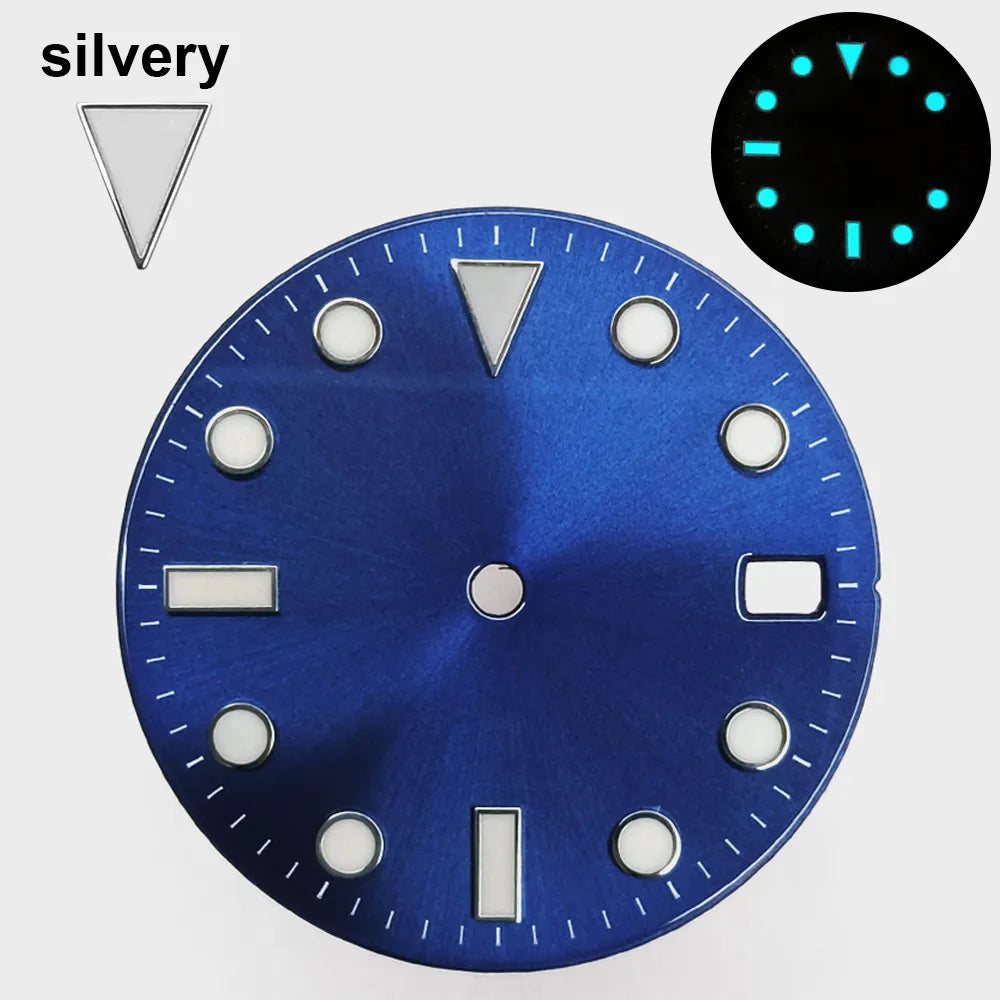 151 type of dials Submariner 28.5mm dial with calendar window suitable for NH35 movement luminous dial can support DIY dial customization name/logo