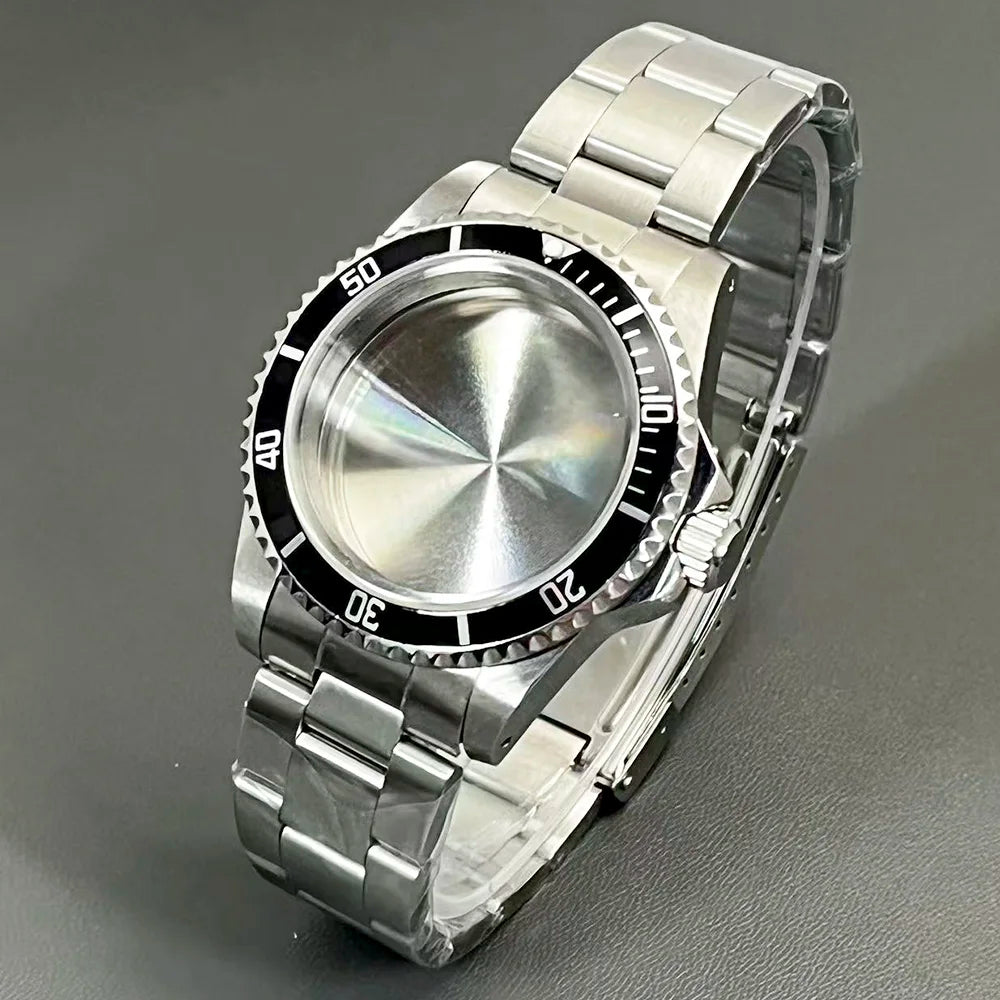 Retro Diver case 39mm,10bar waterproof stainless steel sapphire crystal case, suitable for NH34, NH35, NH36 mechanical movement accessories