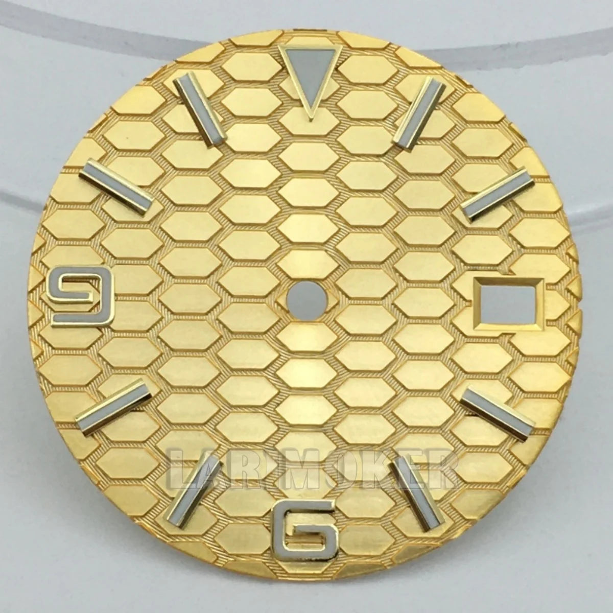 honeycomb texture watch dial is 29mm green luminous suitable for replacing parts of NH35 and NH36 movements
