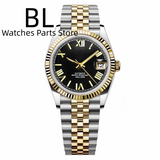36mm39mm Two-tone Rose Gold DateJust Fluted Sapphire Roman Index Bubble 10Bar