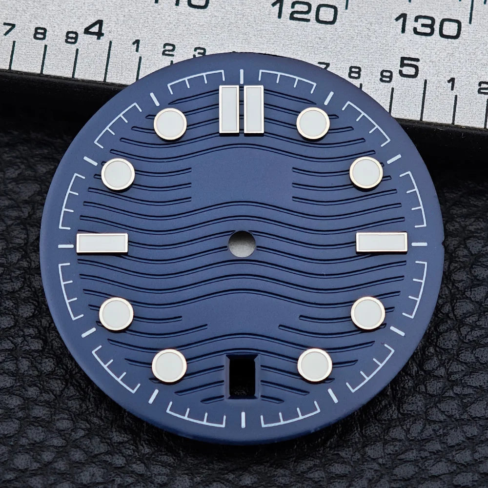 31.7mm seamaster Watch Dial For 300 Series NH35 NH36 Movement 6 O‘clock Date C3 Green Luminous Mechanical Watch Parts