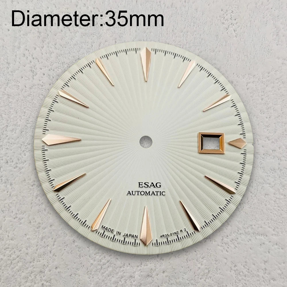 35mm Cocktail Dial Suitable For NH35 Japan Movement Vertical Stripe High Quality Dial Watch Modification Accessories