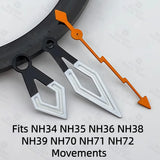 Hollow Watch Hands Fits NH35 PT5000 Movement C3 Green Luminous