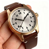 CUSN8 Solid Bronze Pilot 39mm Tandorio TD147N Miyota8215 PT5000 Sapphire 20ATM Number Dial Vintage