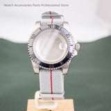 40mm Titanium Watch Case Nylon Strap Sapphire  For ETA2824 PT5000 NH35 NH36 SUB GMT Watch Accessories