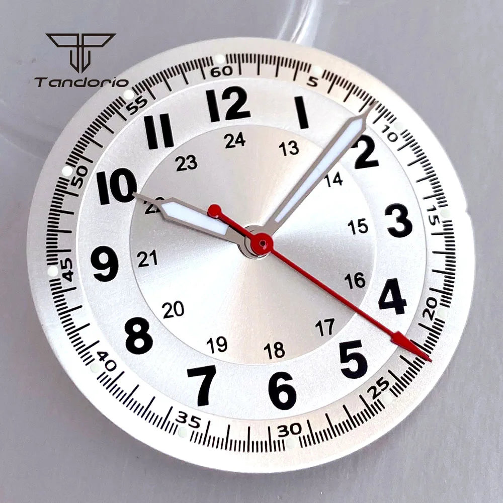 36mm Titanium Watch Case+29mm Dial+Hands Pilot Wristwatch Parts Fit NH35 NH36 ETA2824/2836 PT5000 ST2130 Miyota8215 8205 821A