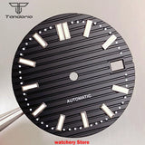 40mm Rose Gold Watch Case Bracelet Fit NH35 NH36 Automatic Movement Watch Parts For Nautilus Style Stainless Steel Bracelet