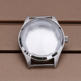 40mm Pilot Watch Case Brushed Design 316L Stainless Steel For Seiko NH35 NH36 NH34/38 Movement 10ATM Watch Parts