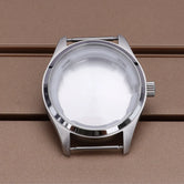 40mm Pilot Watch Case Brushed Design 316L Stainless Steel For Seiko NH35 NH36 NH34/38 ETA2824 PT5000Movement 10ATM Watch Parts
