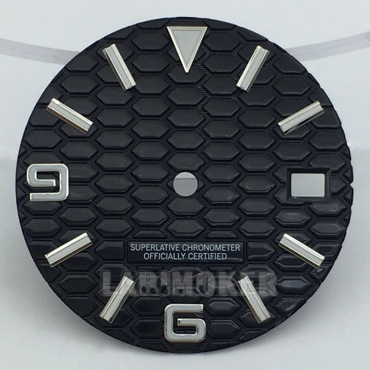 honeycomb texture watch dial is 29mm green luminous suitable for replacing parts of NH35 and NH36 movements