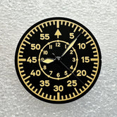 28.5mm pilot Dial Green Luminescence Suitable for NH35/NH36 Movement Installation, Pilot Mechanical Watch Modification Accessories