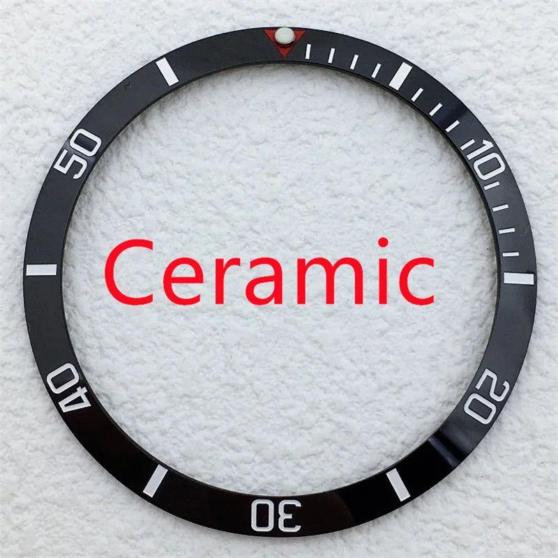 BB58 Watch Bezel Insert 37.2mm x 31.4mm Ceramic/aluminium for 39mm Case Watch Accessory Parts