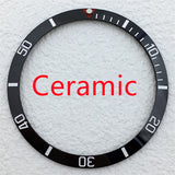 BB58 Watch Bezel Insert 37.2mm x 31.4mm Ceramic/aluminium for 39mm Case Watch Accessory Parts