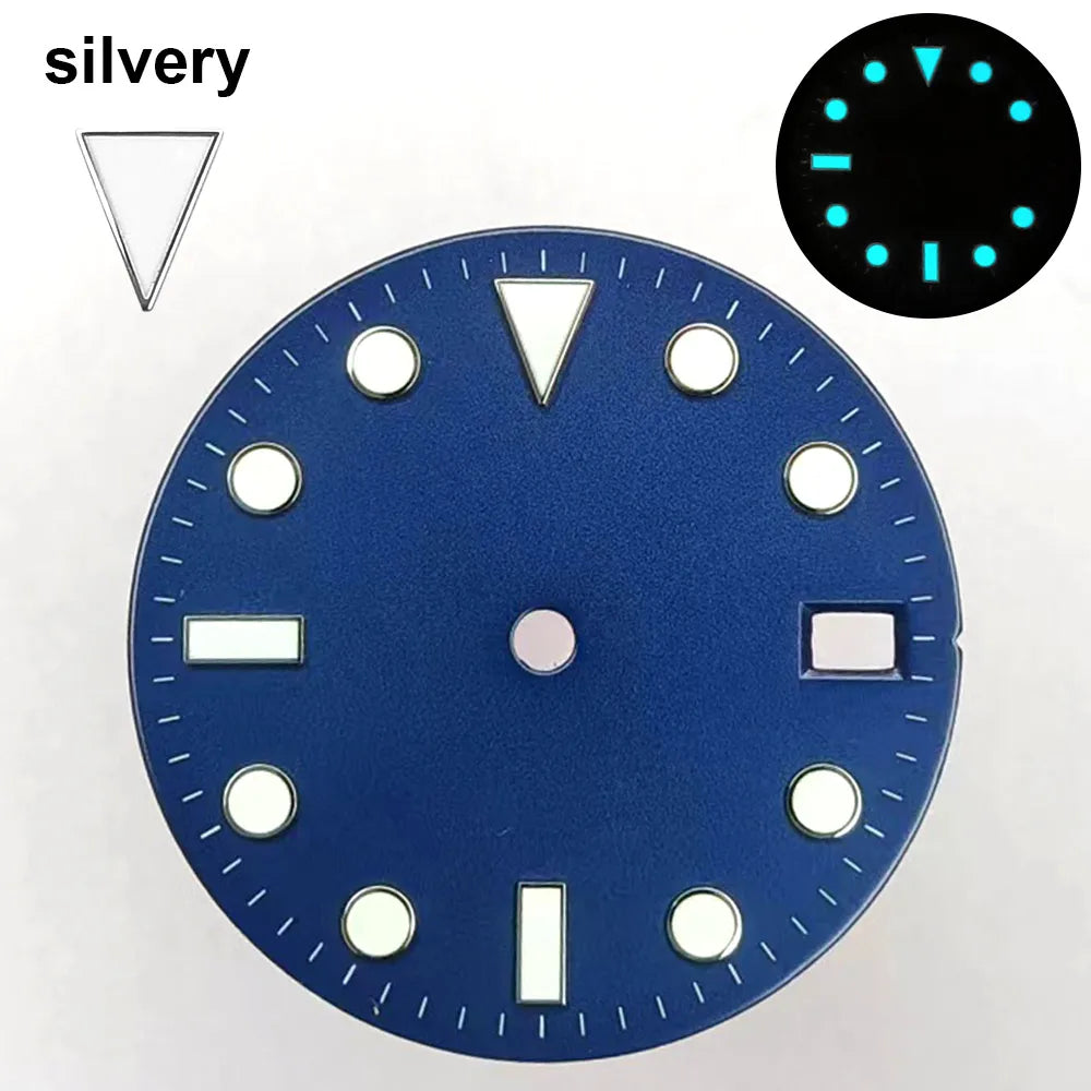 151 type of dials Submariner 28.5mm dial with calendar window suitable for NH35 movement luminous dial can support DIY dial customization name/logo