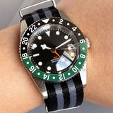 Tandorio TD218B NH34 GMT Watch 38mm Bubble Sapphire 20ATM 120 Click Submariner