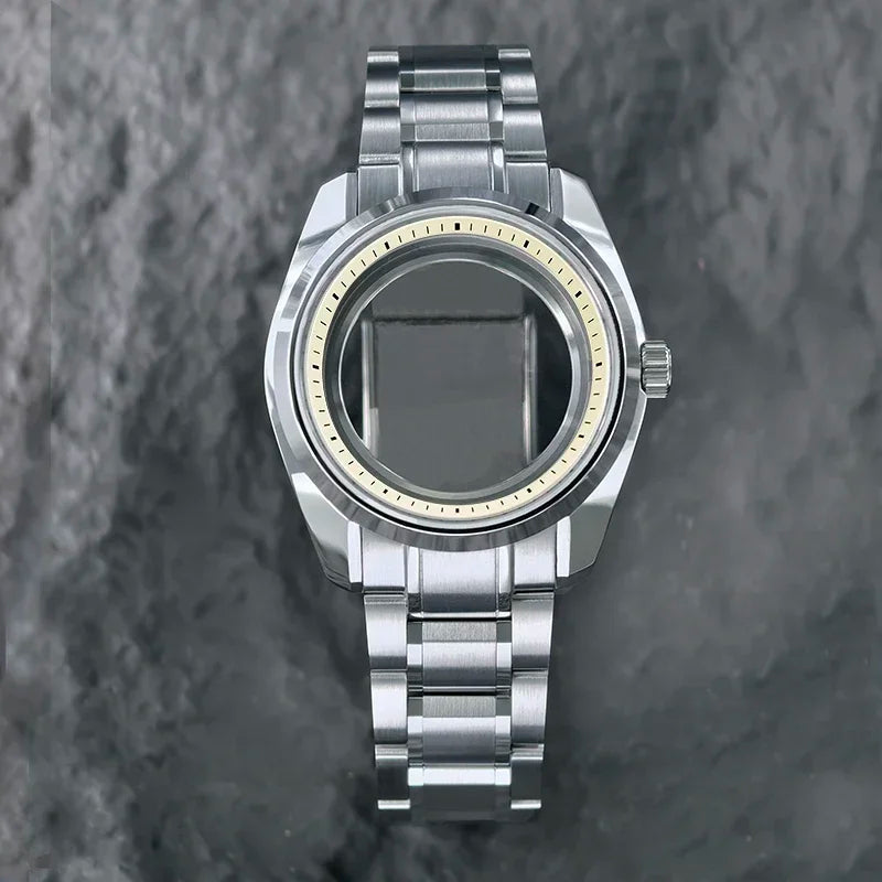 Premium 40mm 44GS Design Case Fit 32.5mm Dial Sapphire Crystal Chapter Ring Matches High Quality Automatic Luxury GMT NH35 NH34