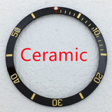 BB58 Watch Bezel Insert 37.2mm x 31.4mm Ceramic/aluminium for 39mm Case Watch Accessory Parts