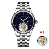 42mm AESOP 7049 Original Flying Tourbillon Watches for Men Skeleton  Movement Fashion Sapphire