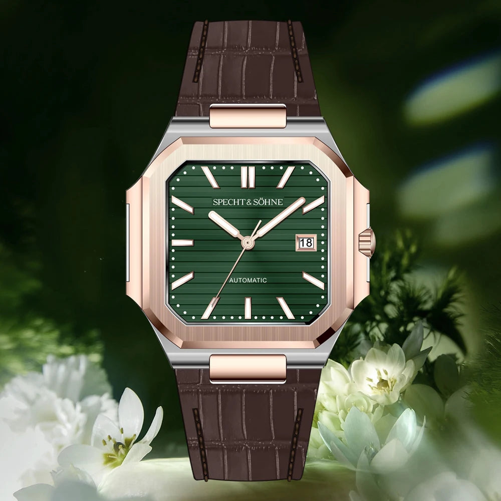 Miyota 8215 Cubic Watch 41MM Specht & Söhne Square Watch For Men Sapphire Crystal Automatic50M Waterproof