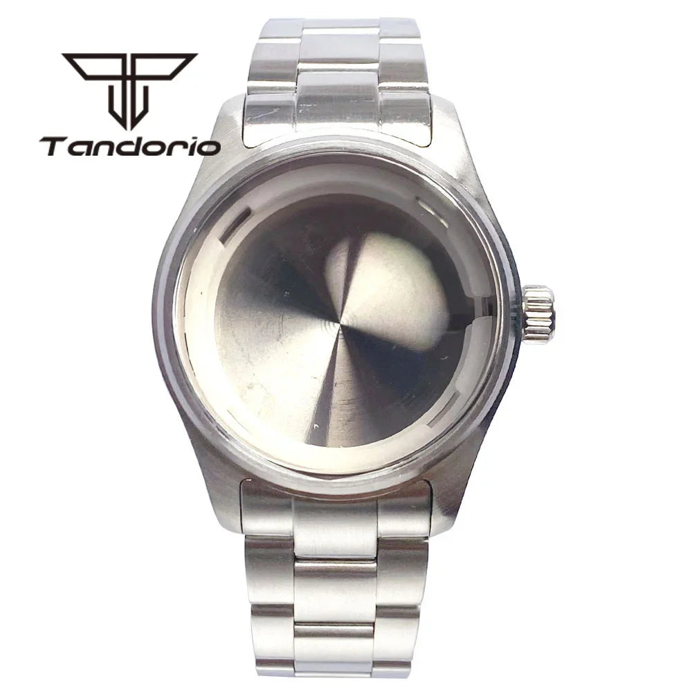 Pilot Watch Case Stainless Steel 36mm/39mm +Watchband Sapphire Fit NH34 NH35 NH36 ETA2824 PT5000 Miyota8215 821A Movt