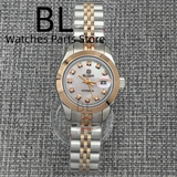 28mm Lady Watch BLIGER Luxury Two Tone Rose NH05 Automatic Watch Sapphire Diamond