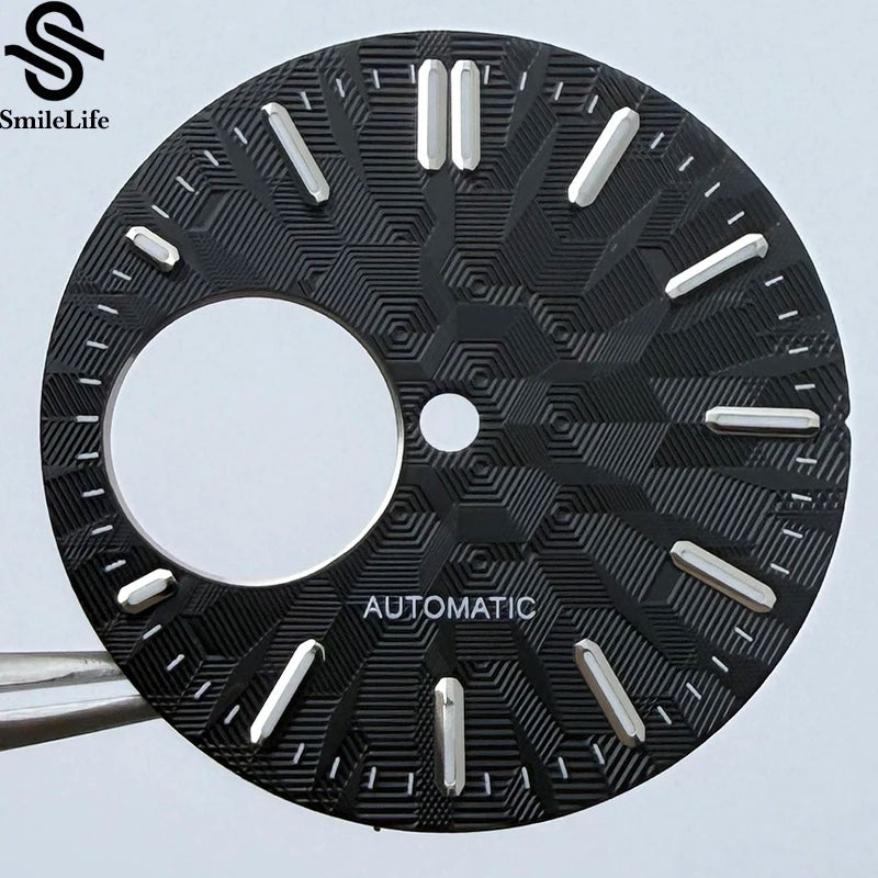 NH38 dial 28.5mm Texture Watch Dial Green Luminous Modification Watch Accessories  Watch Faces for NH38 Movement