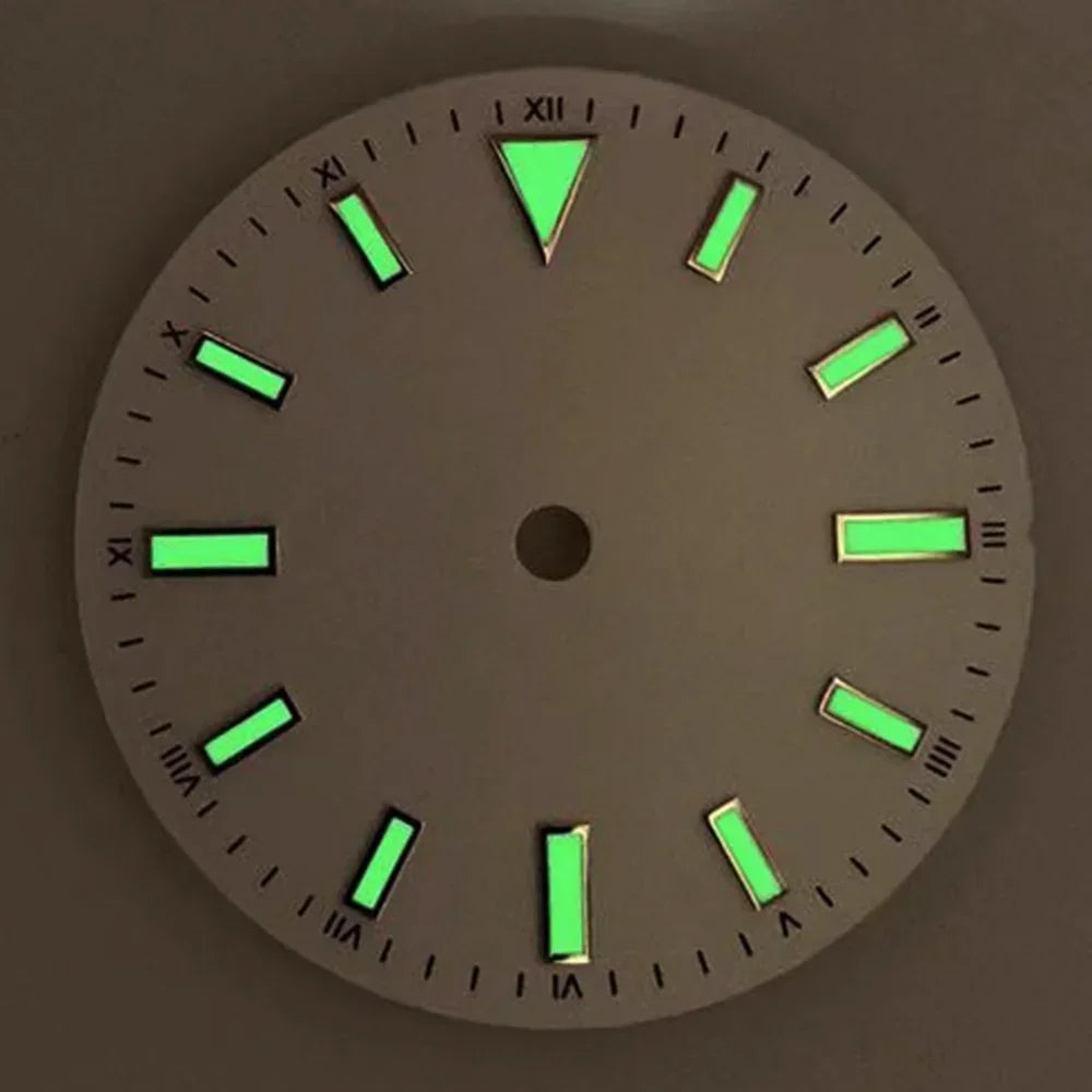 28.5mm Sunray Watch Dial Stripe Nails Green Luminous Font Modified Wat ...