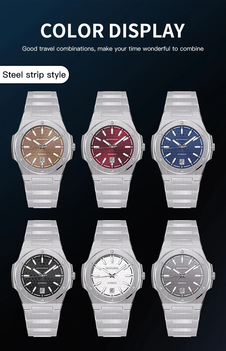 37mm Engineer Watch Specht & Söhne SP0022 Japan NH35 Mechanical Watches Luminous 50ATM Sapphire