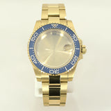 40MM PVD Gold Submariner Watch Case  GMT Yacht Master Polish Strap Sapphire Glass For NH35 NH36 NH34 NH38 Miyota 8215 Eta 2824 GMT SUB Yacht 20ATM waterproof