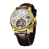 Tourbillon Moon Phase Watch Aesop 7027 42MM Multi-Function Luxury Sapphire Watch Fashion Skeleton