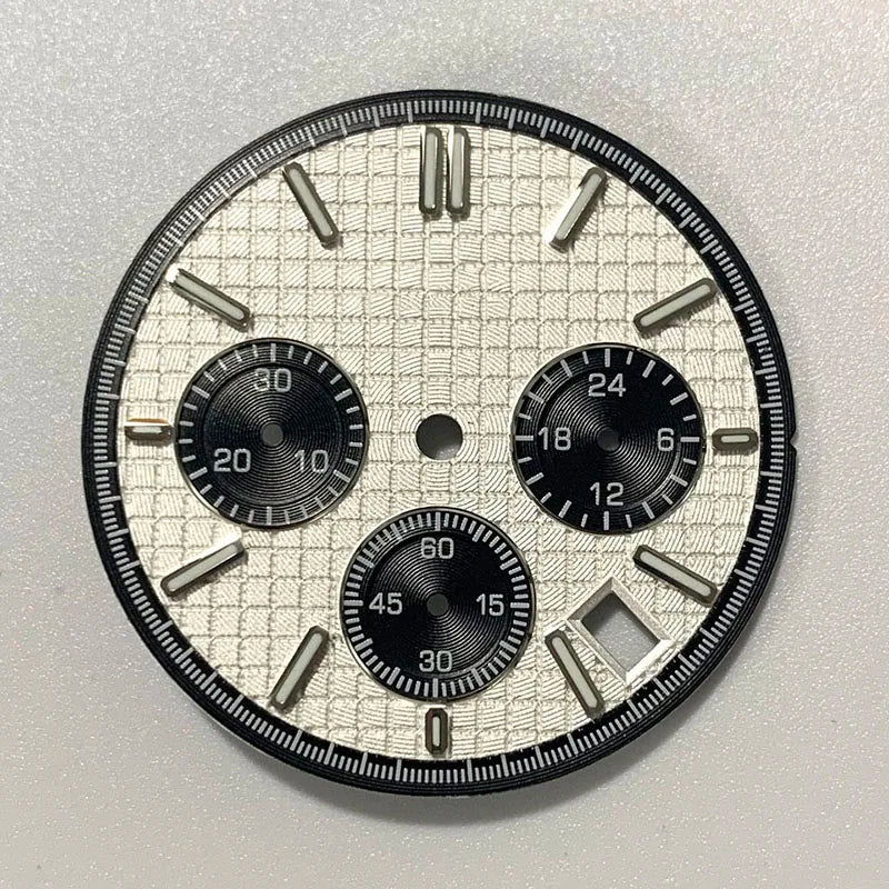 VK63 watch dial Non Logo Royal Oak dial 31.8mm waffle texture Chronograph Face 6 Hands fit for Quartz VK63 movement watch accessories