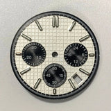 VK63 watch dial Non Logo Royal Oak dial 31.8mm waffle texture Chronograph Face 6 Hands fit for Quartz VK63 movement watch accessories