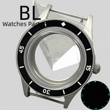 Miyota 9015 watch Case Fifty Fathoms 40mm Retro Domed Sapphire Luminous Bezel For NH35 NH36 NH34 ETA 2824 PT 5000 Miyota 9015 10bar