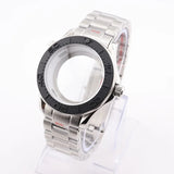 42mm NH35 Stainless Steel Seamaster Watch Case Mineral/Sapphire Glass Black Ceramics Bezel Insert with Bracelet for Seiko Mod Seamaster Build Parts