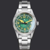 Tandorio Pilot Watch TD191 36mm Super Lume NH35 Sapphire 20Bar Green