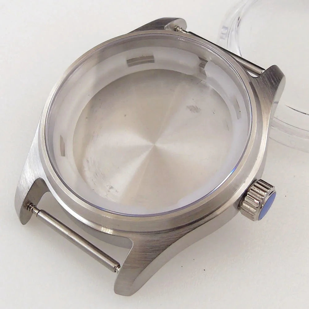 20ATM 39mm Stainless Steel Pilot Brushed Watch Case Sapphire Glass Fit NH35 NH36A ETA2824 PT5000 Automatic Movement