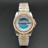 34MM NH05 Watch Case bezel insert ring sapphire glass stainless steel screw in crown women's watch case, suitable for NH05 NH06 movement