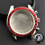 40mm Speedmaster Watch Case Stainless Steel  For VK63 VK64 Chronograph Quartz Movement Mineral Moon Foorprint Sterile Caseback