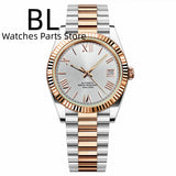 36mm39mm Two-tone Rose Gold DateJust Fluted Sapphire Roman Index Bubble 10Bar