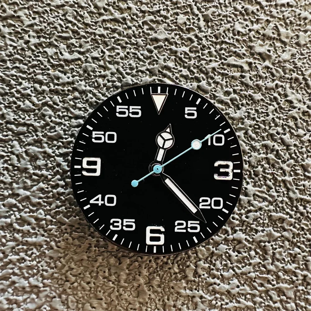 AIr King29mm Watch Dial Set Green Luminous Watch Accessories Watch Faces+hands for 8215/ 8200/ 8205/ 821A/ 2813 Movement